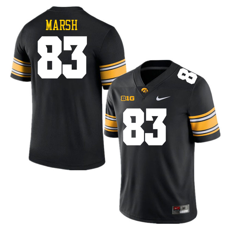 Men #83 Cole Marsh Iowa Hawkeyes College Football Jerseys Stitched-Black